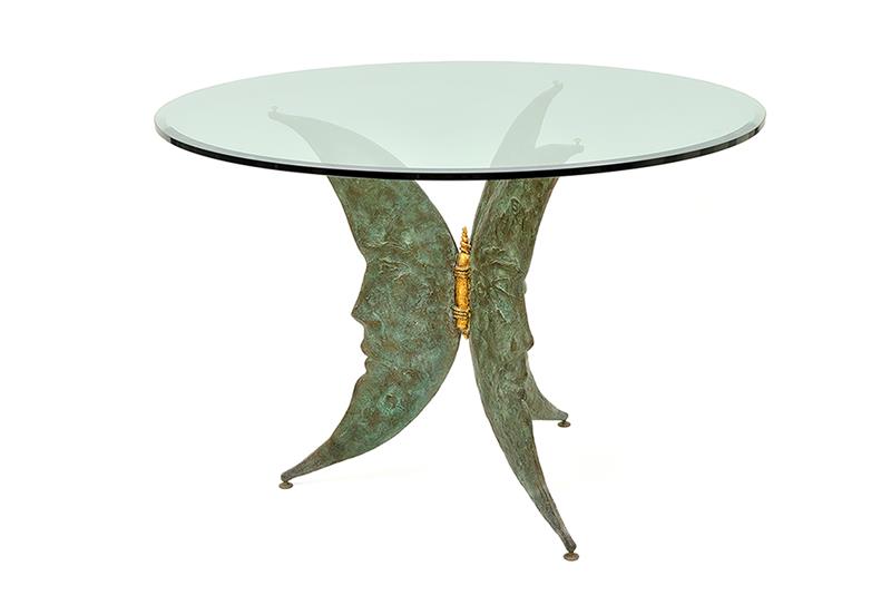 Tavolo da pranzo Lune in bronzo