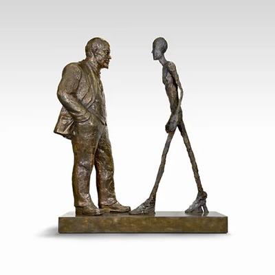 Fusione in bronzo "Lenin & Giacometti" h. cm. 225.