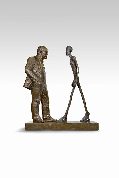 Sokov Leonid- Meeting Two sculptures - Lenin & Giacometti